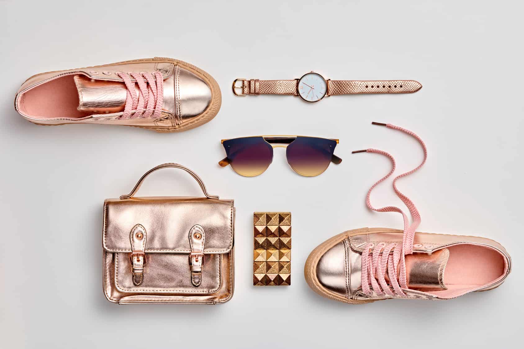Hipster Gold Frauen Set