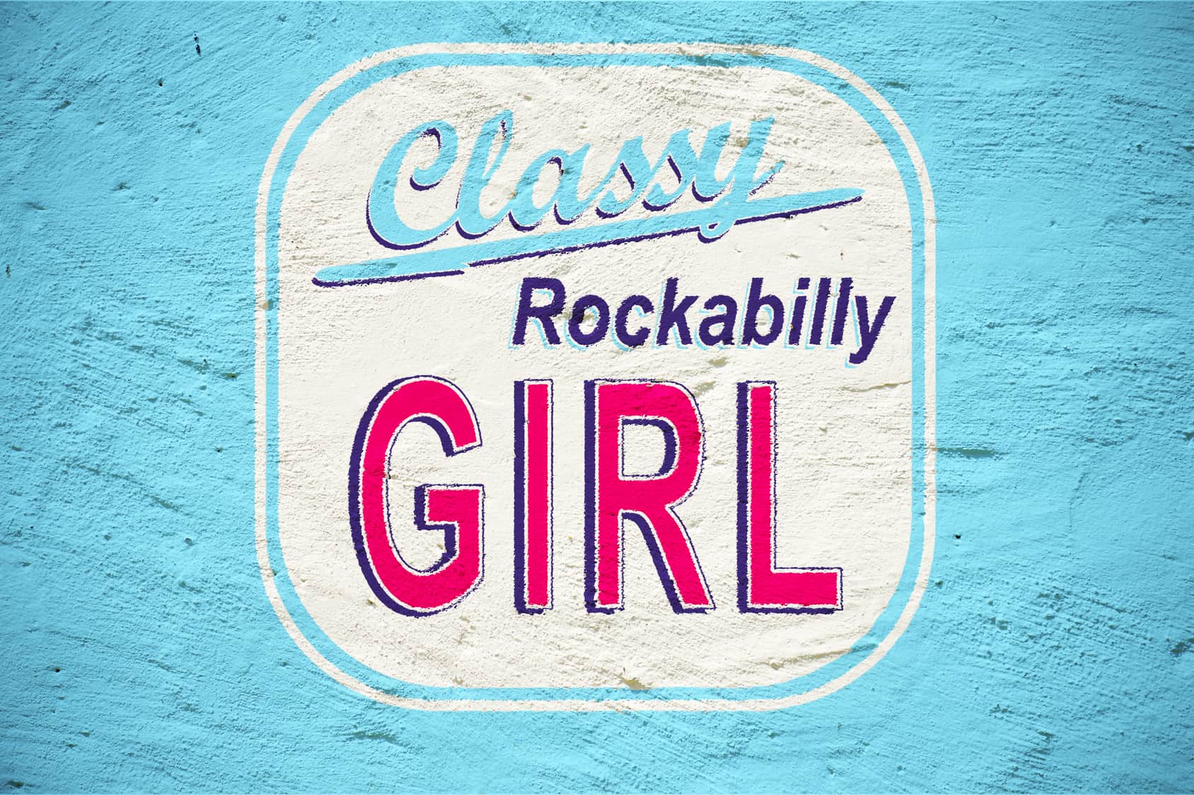 Classy Rockabilly Girl Vintage Logo Classy Rockabilly Girl